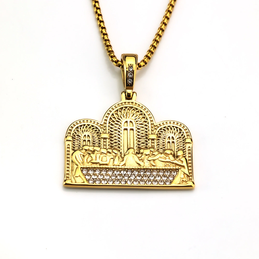 European and American Stainless Steel Hip Hop Pendant for Men