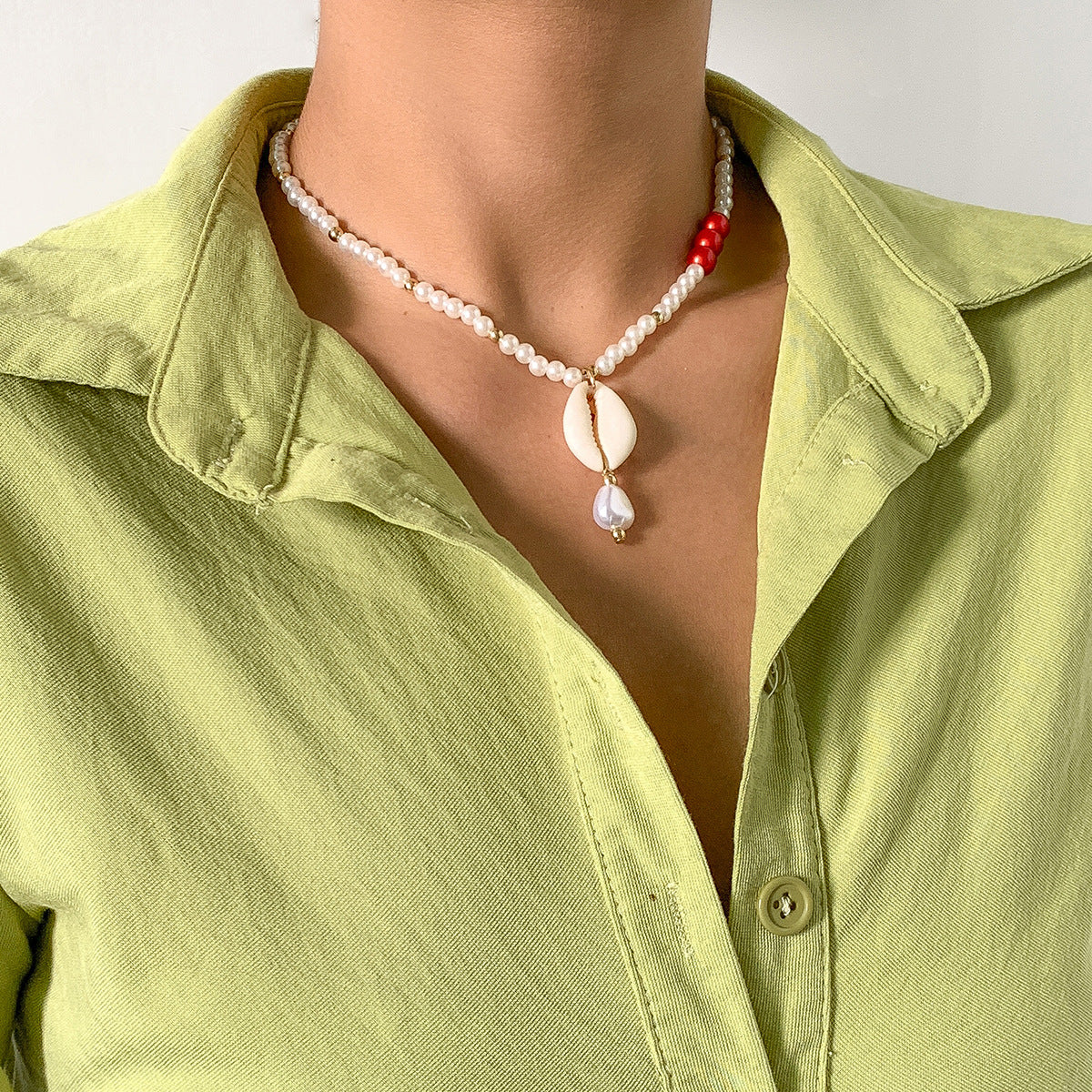 Beaded Shell Fringe Necklace Ethnic Boho Jewelry Statement Piece For Women By Planderful Vienna Verve