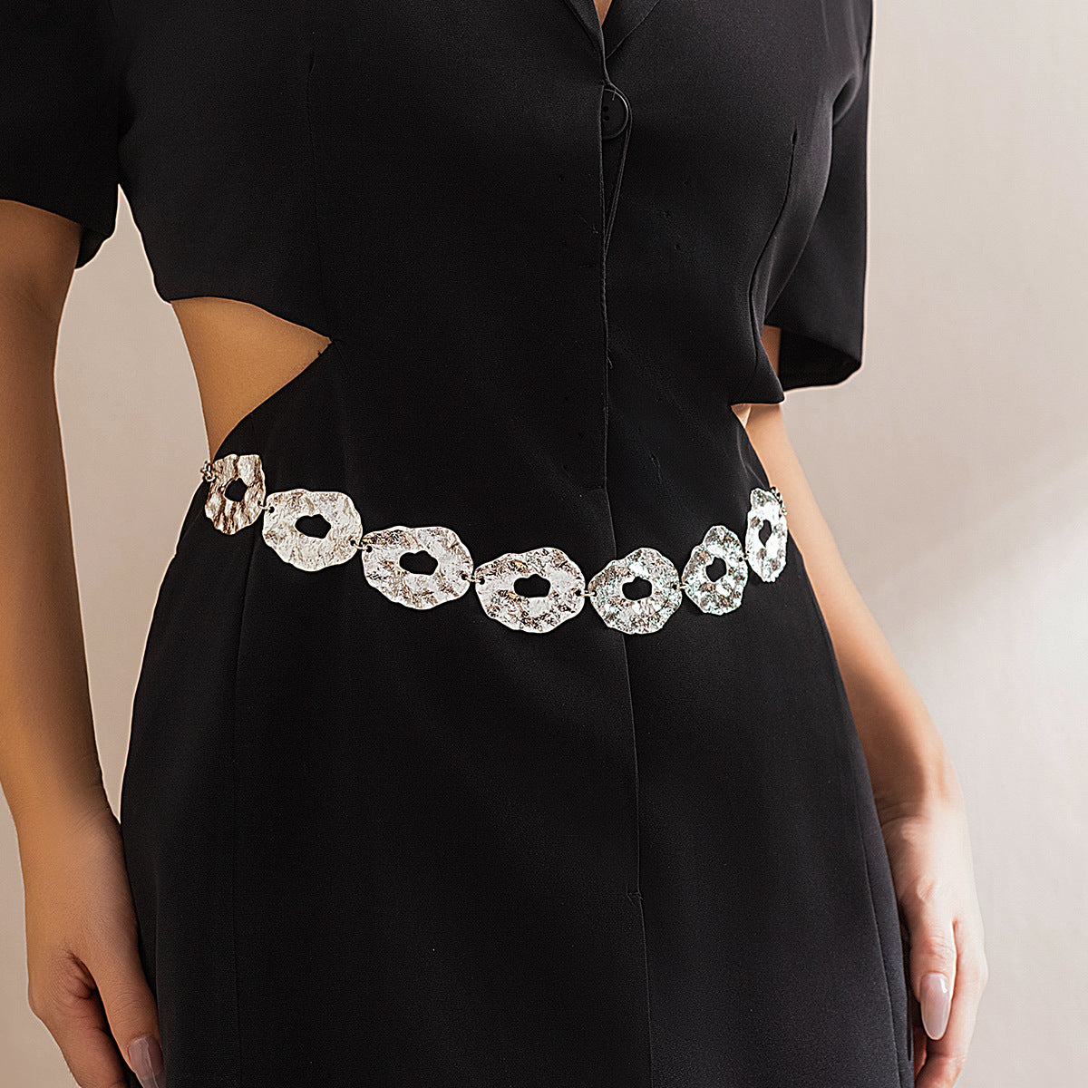 Retro Body Chain Jewelry with Irregular Metal Design for Women