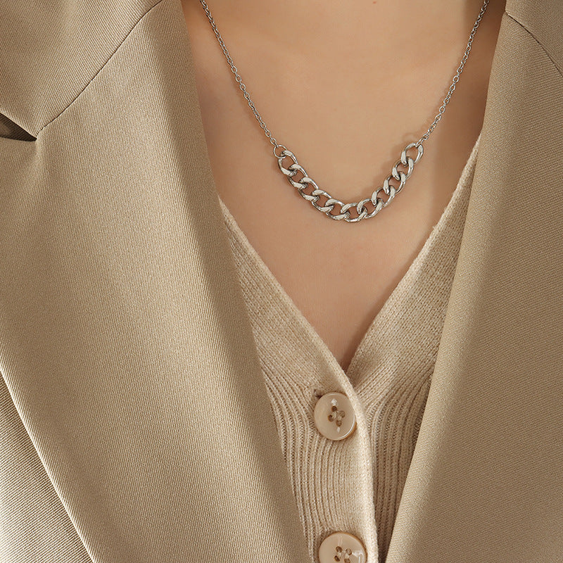 Golden Hip-Hop Thick Chain Necklace by Planderful - Everyday Genie Collection