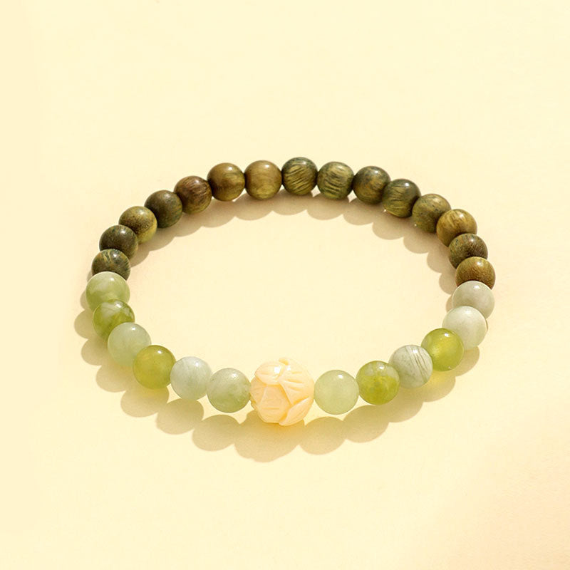 Green Sandalwood Couple Bracelet