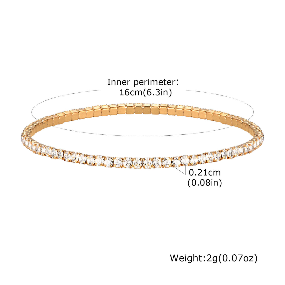 Copper Zircon Bracelet Pink White Bohemian Ladies