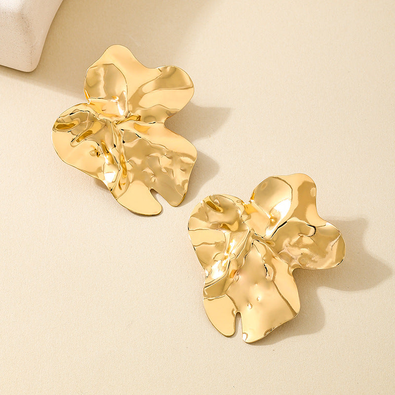 Planderful Vienna Verve Earrings – Trendy Irregular Metal Design