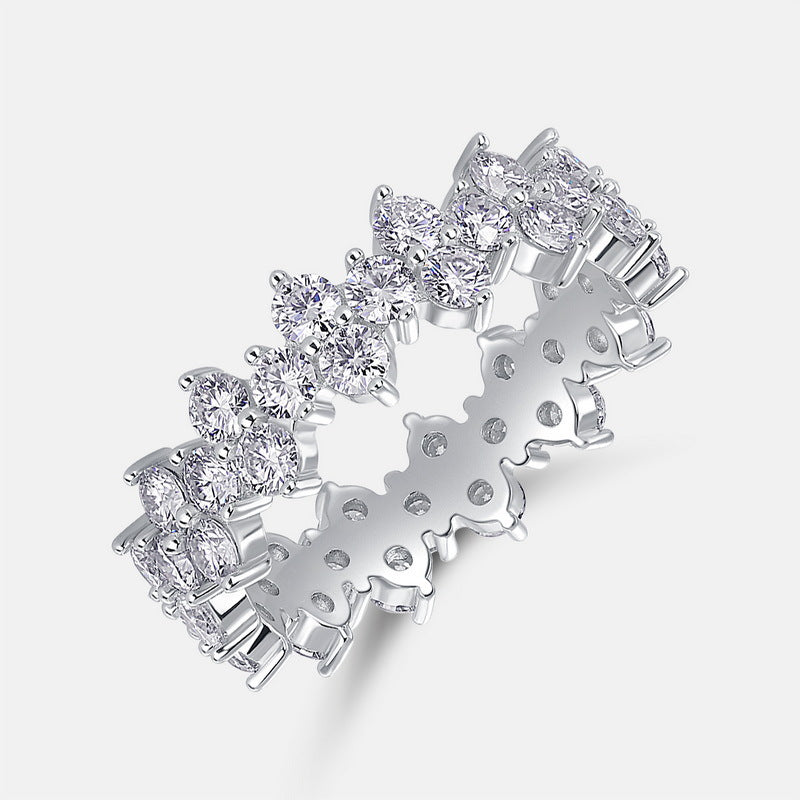 Planderful Classic Moissanite Sterling Silver Ring – Style 2