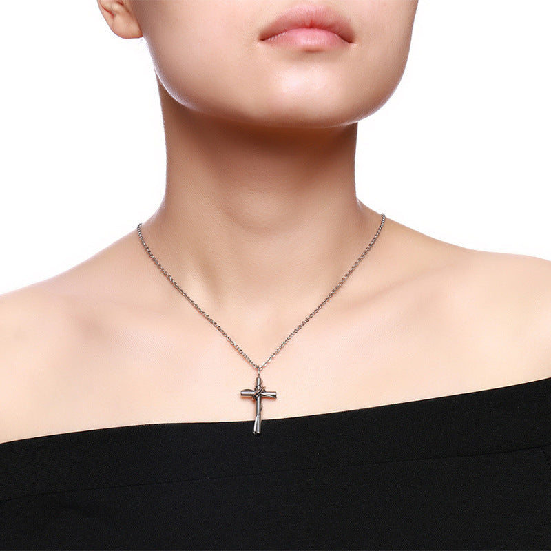 Stainless Steel Couple Cross Pendant – Men's – Women's Cross Necklace