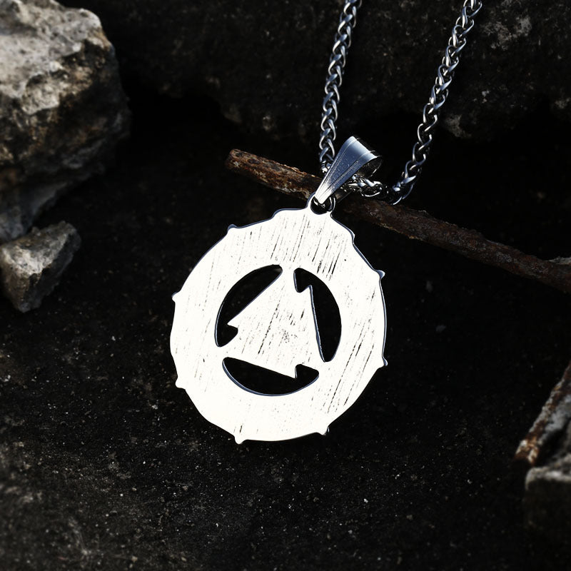 Mythical Odin Stainless Steel Pendant for Men - Nordic Viking Retro Jewelry in Titanium Steel