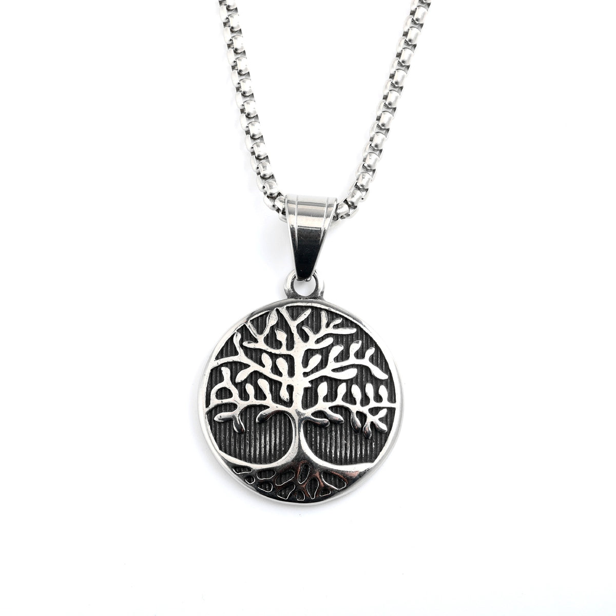 Vintage Stainless Steel Pendant Necklace