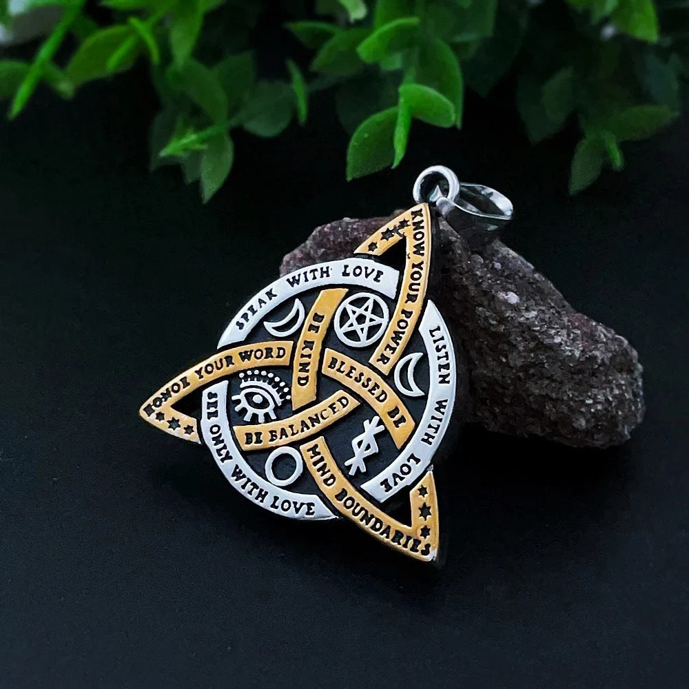 Trendy Viking Symbol Pendant Necklace For Men By Planderful Everyday Genie Steel Triangle Jewelry