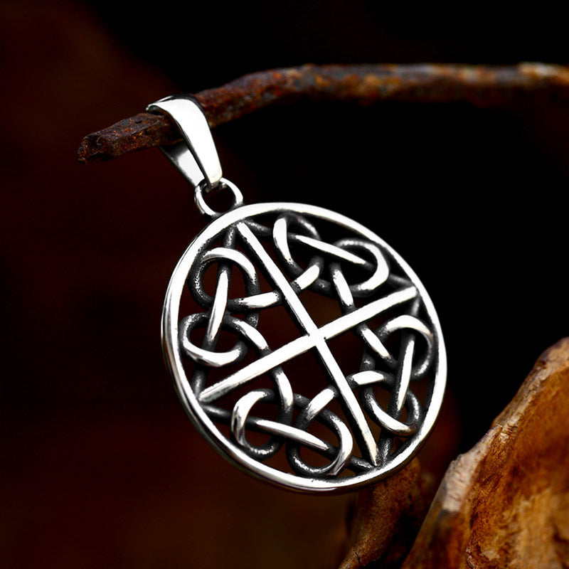 Stylish Retro Titanium Steel Pendant for Men - Hollow Design Wholesale Jewelry from Europe and the USA