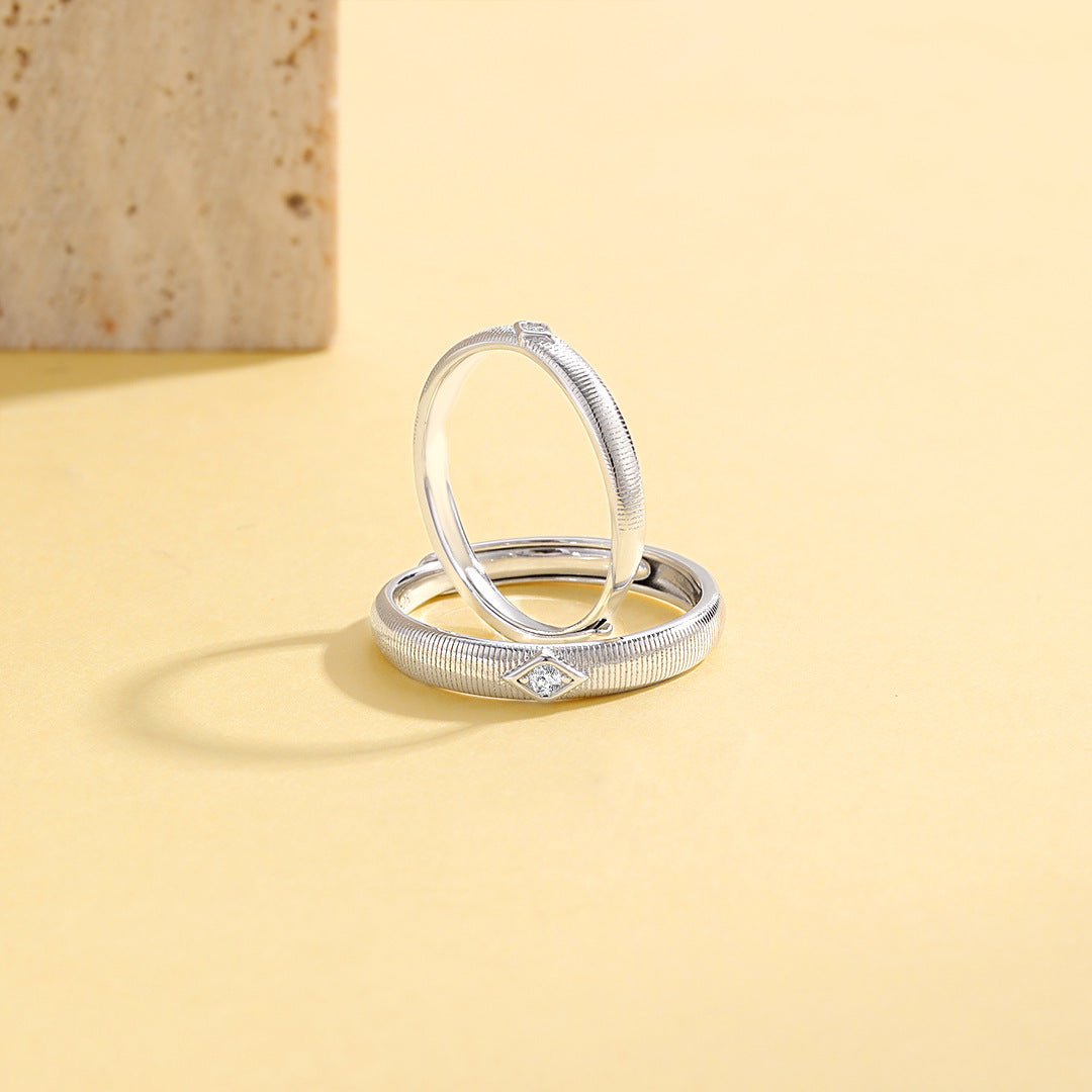 Planderful Everyday Genie – London Eye 925 Sterling Silver Couple Ring Light Luxury for Valentine