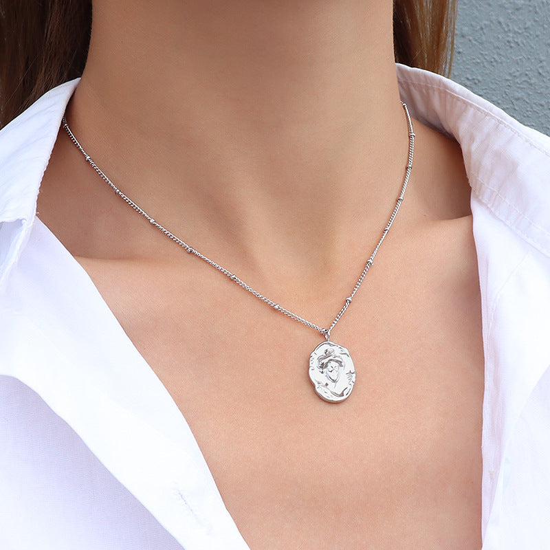 Chic Titanium Steel Necklace with Cold Wind Design