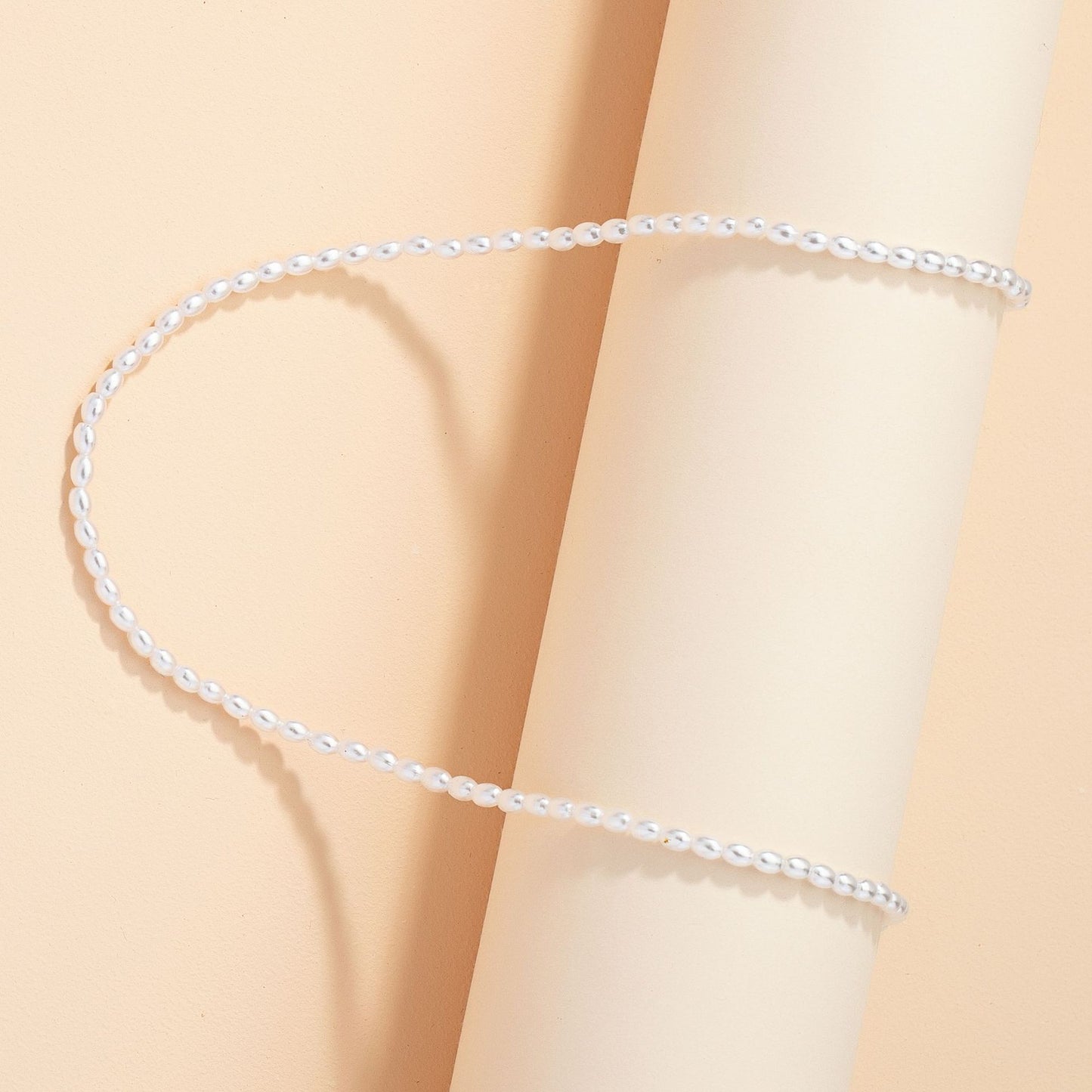 European and American Retro Pearl Necklace with Irregular Charms and Cross Pendant