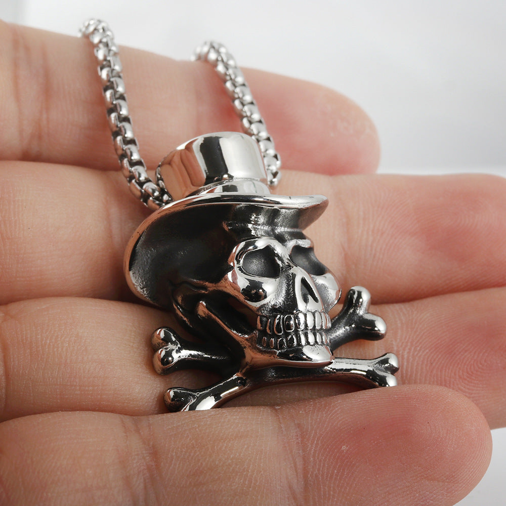 European And American Stainless Steel Skull Pendant For Men