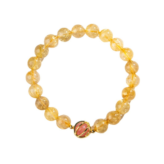 Attract Wealth Overnight with Natural Crystal Yellow Bracelet