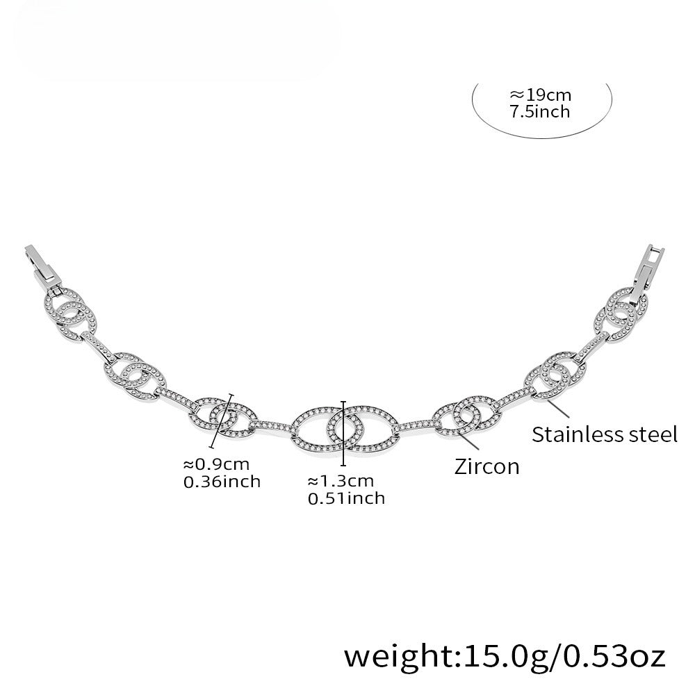 Planderful Genie 5A Zircon Geometric Bracelet For Women