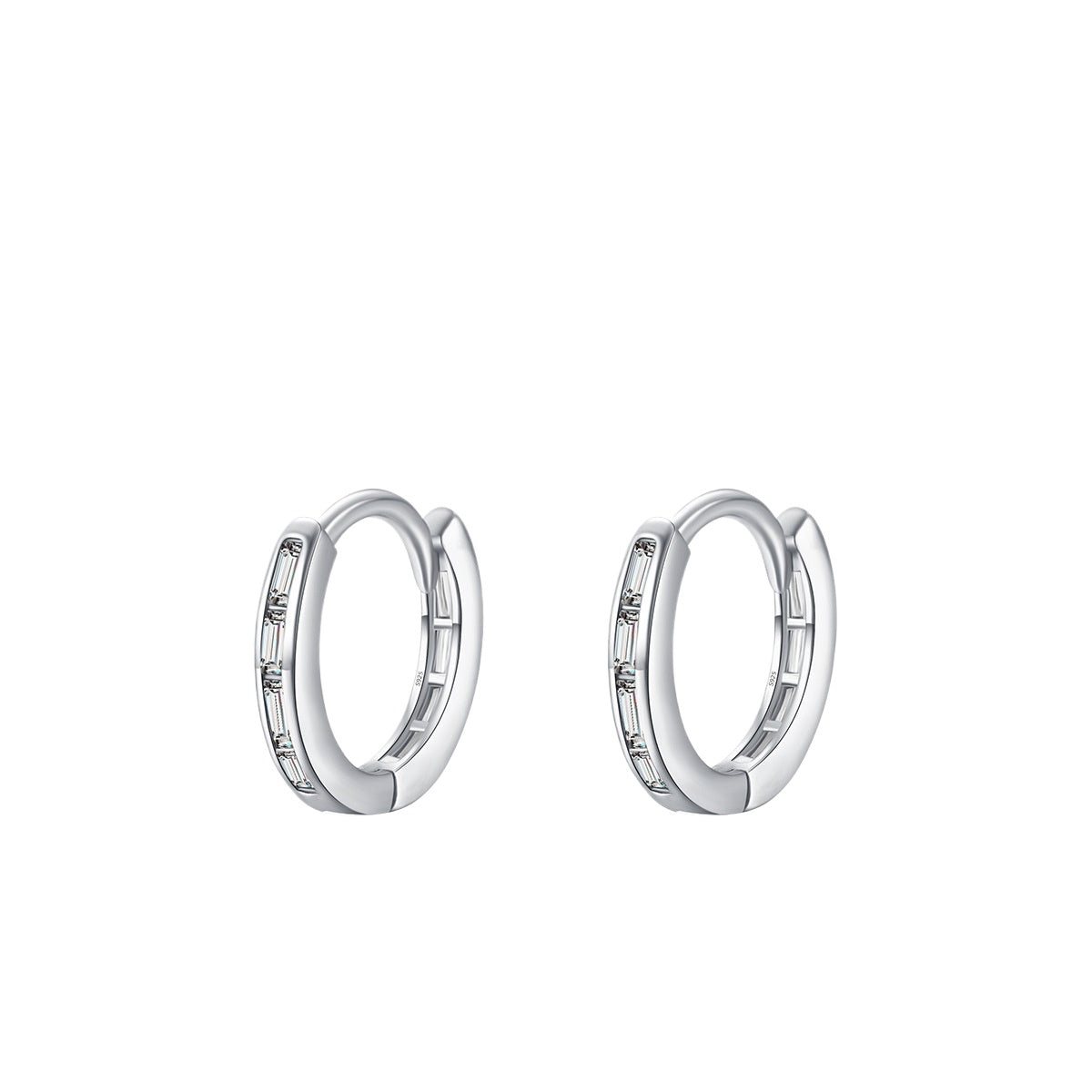 925 Sterling Silver Colored Zircon Earrings