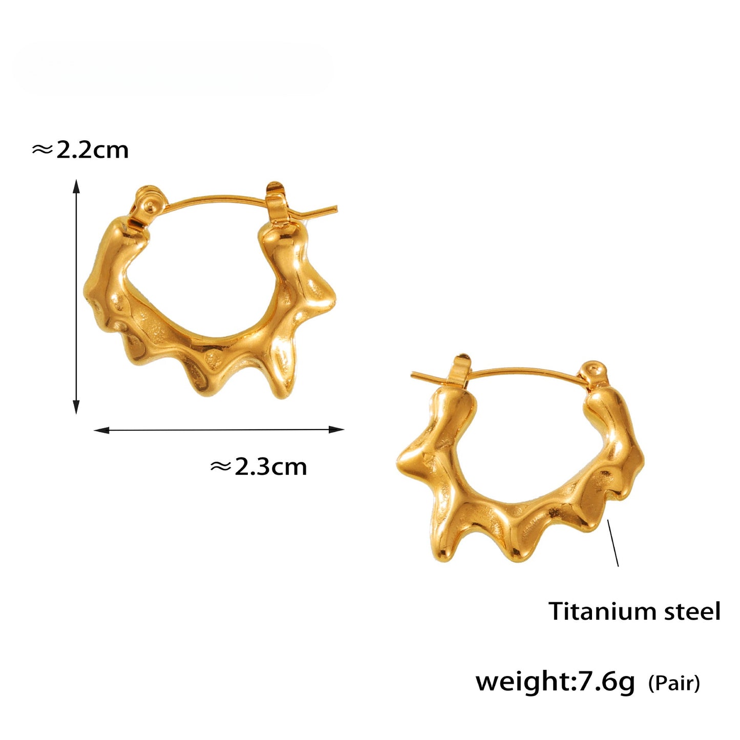 Planderful Pentagonal Stainless Steel Earrings For Women