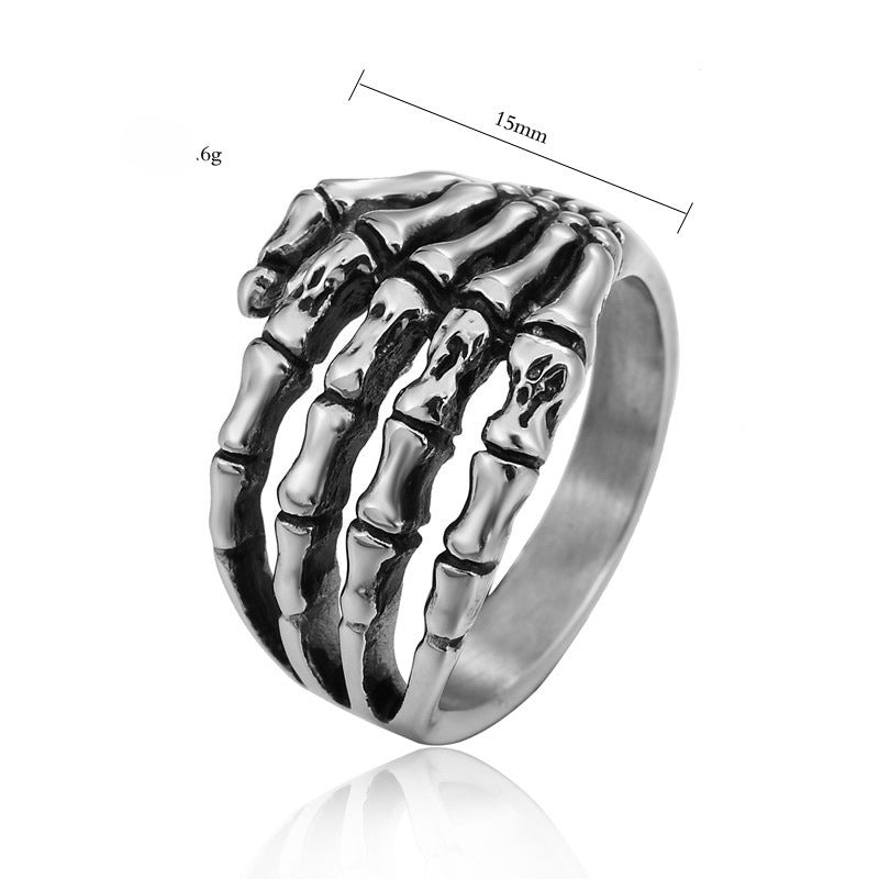 Ghost Claw Skull Titanium Steel Ring