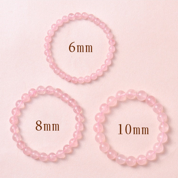 Rose Quartz Minimalist Bead Bracelet