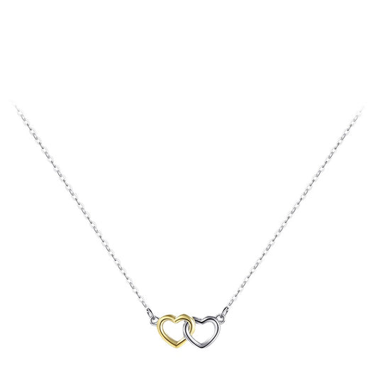 Everyday Genie Sterling Silver Double Heart Necklace
