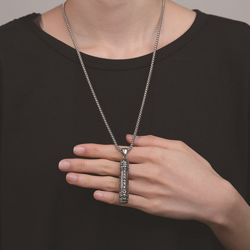Steel Necklace – Vintage Shurangama Mantra For Men