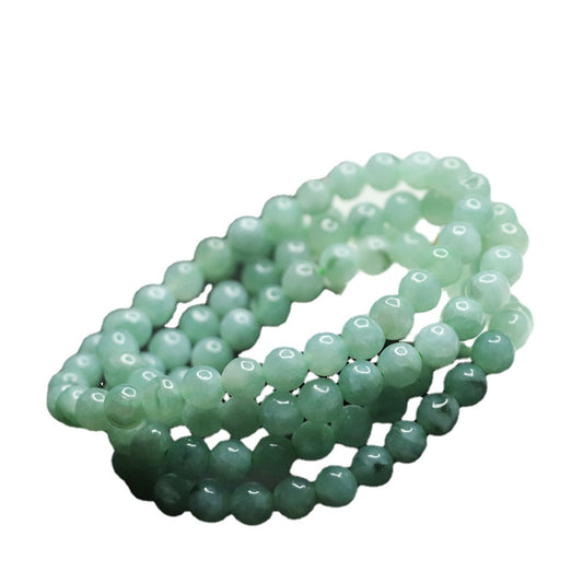 Natural Jade Necklace of Myanmar A Grade Beads Chain Jewelry