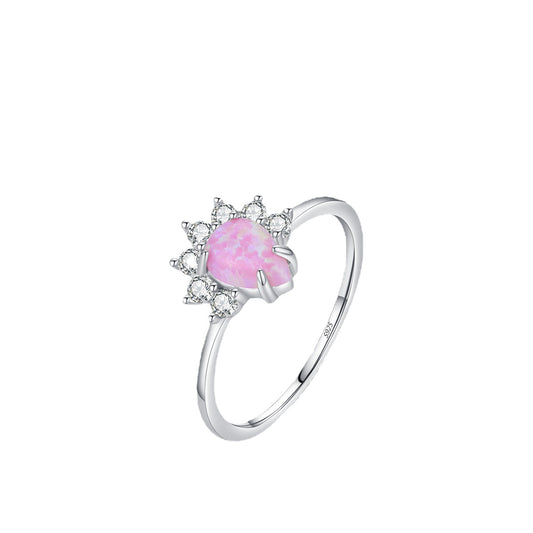 S925 Sterling Silver Opal Ring - Niche Fashion Jewelry for Women