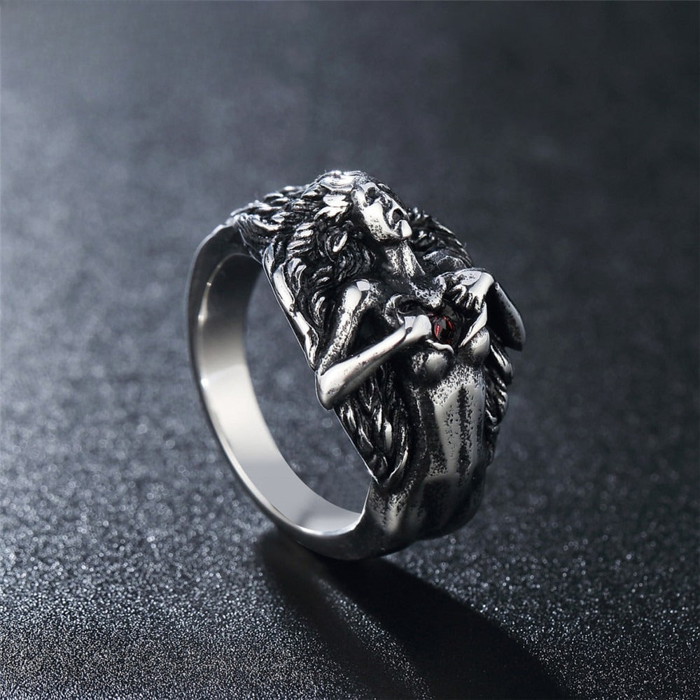 Gothic Heart Titanium Steel Ring