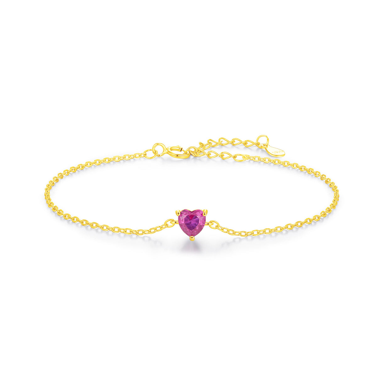 Planderful Everyday Genie Bracelet – Elegant Rose Red Heart Design
