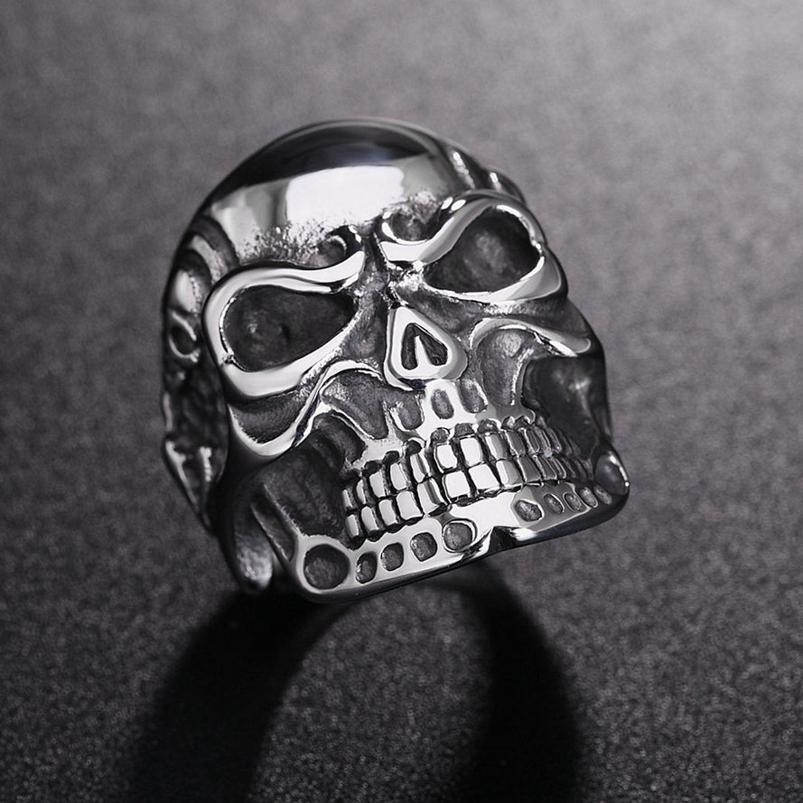 Halloween Exaggerated Skull Titanium Steel Ring for Men