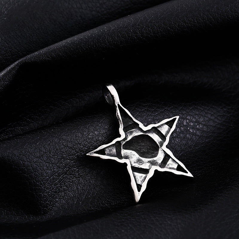 Titanium Steel Viking Wolf Head Pendant for Men - Wholesale Stainless Steel Jewelry