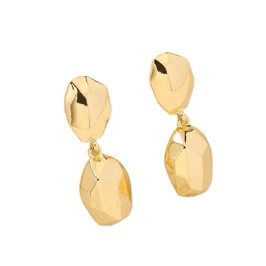 Chic Square Metal Stud Earrings - Vienna Verve Collection