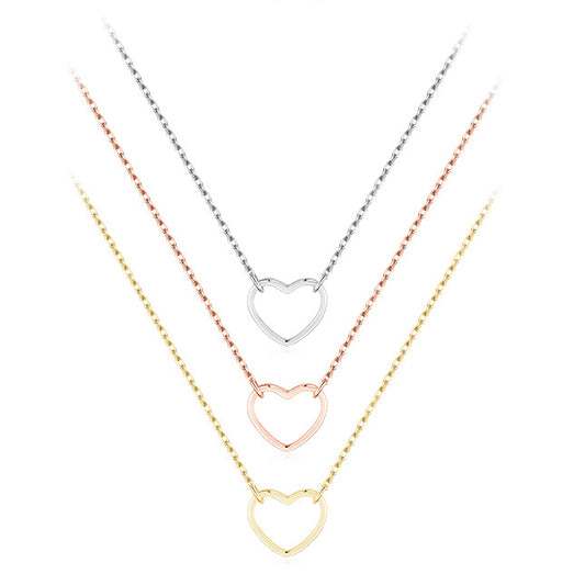 Sterling Silver Heart Necklace - Elegant and Timeless Jewelry Piece for Women