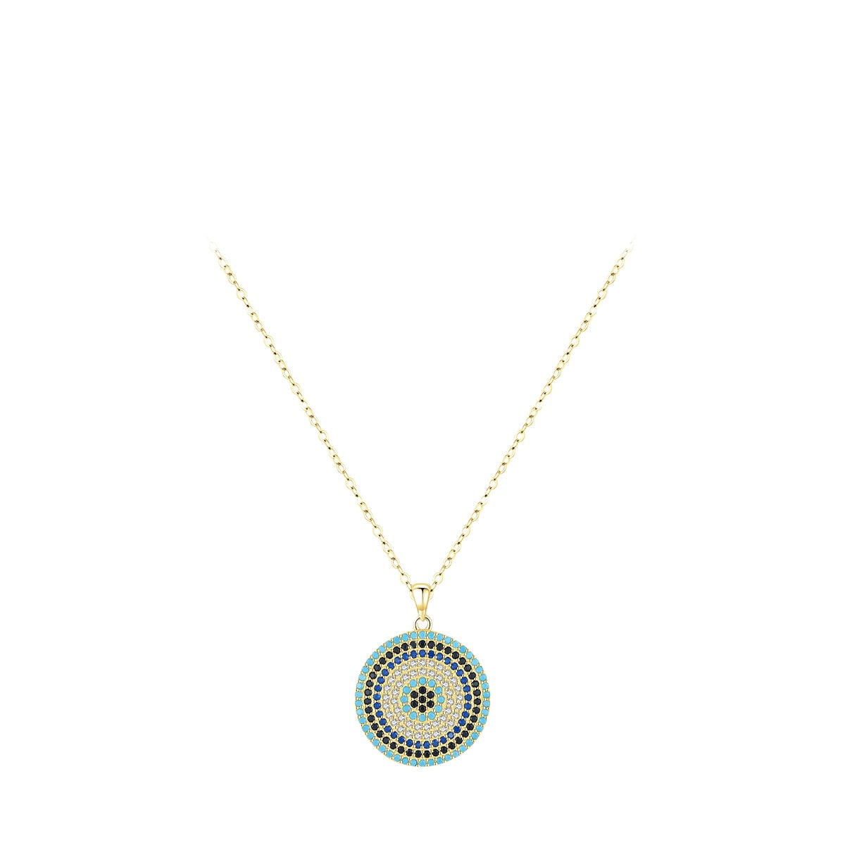 925 Sterling Silver Blue Eye Turquoise Necklace