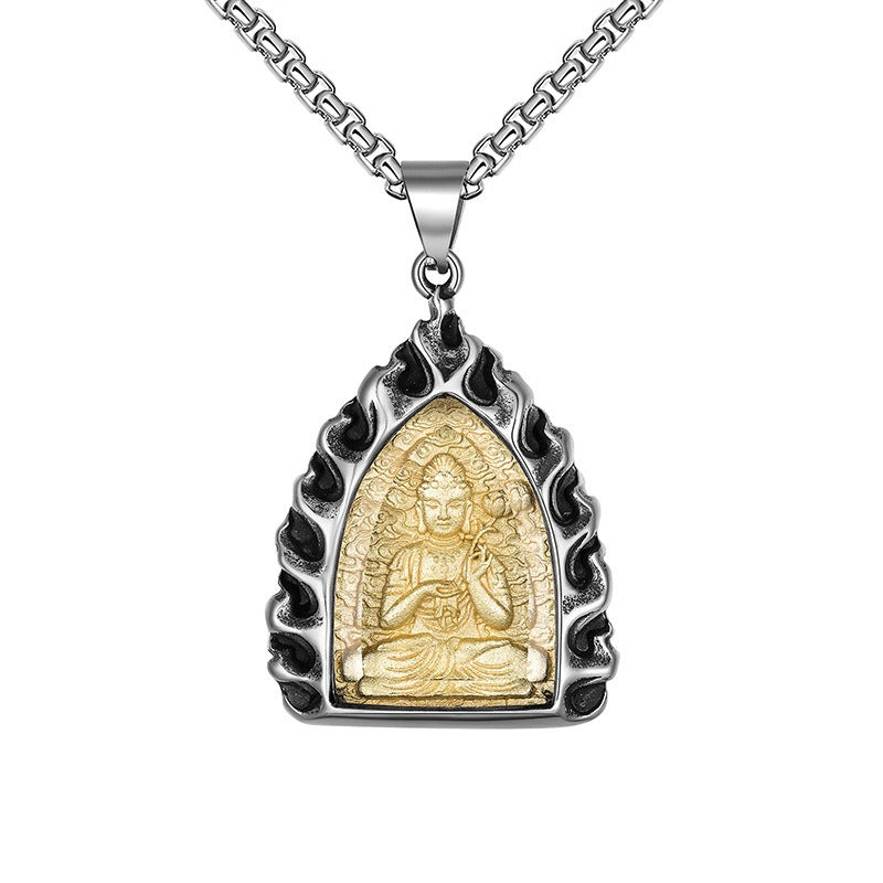 Titanium Steel Necklace – Vintage Zodiac Pendant