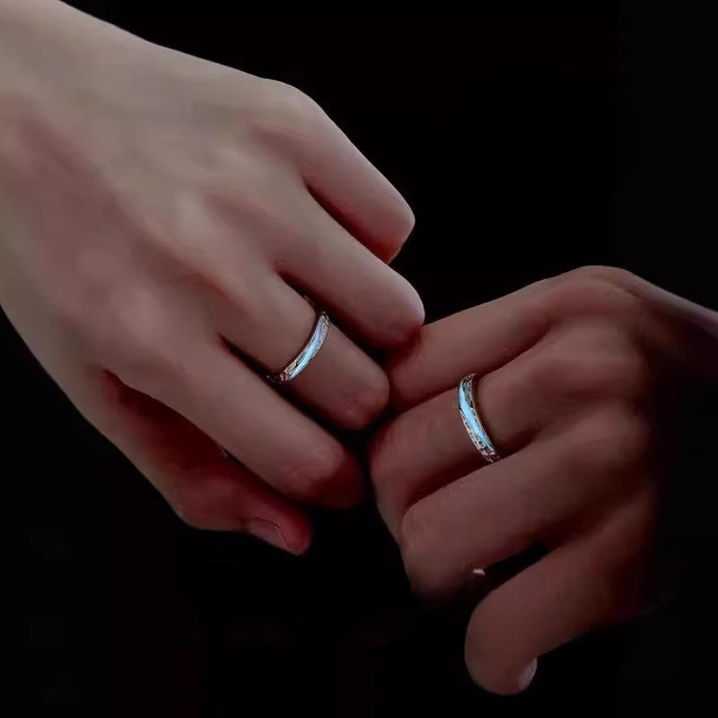 Galaxy Light Year Couple Ring Premium 925 Silver Jewelry