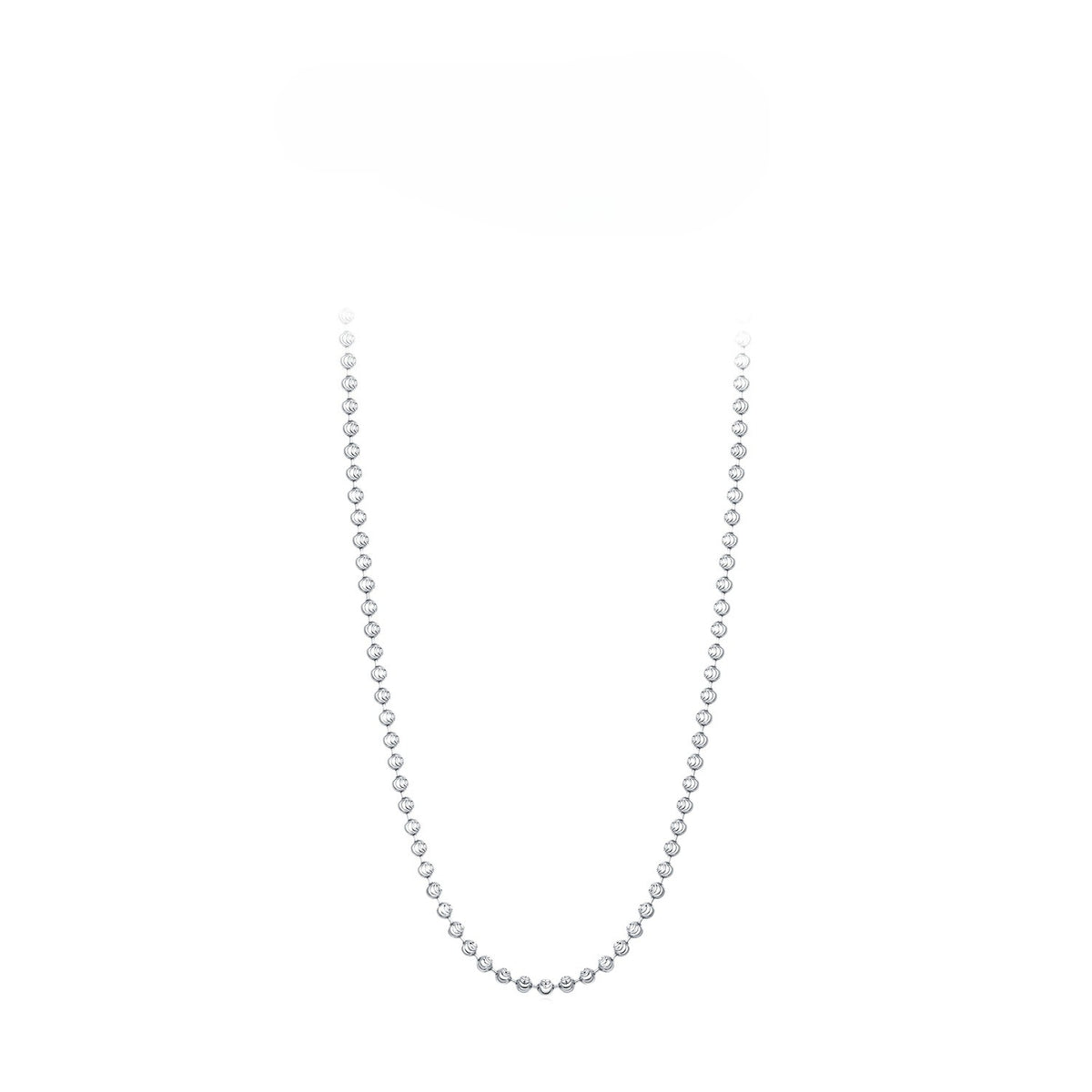 925 Sterling Silver Shimmer Plain Chain Necklace