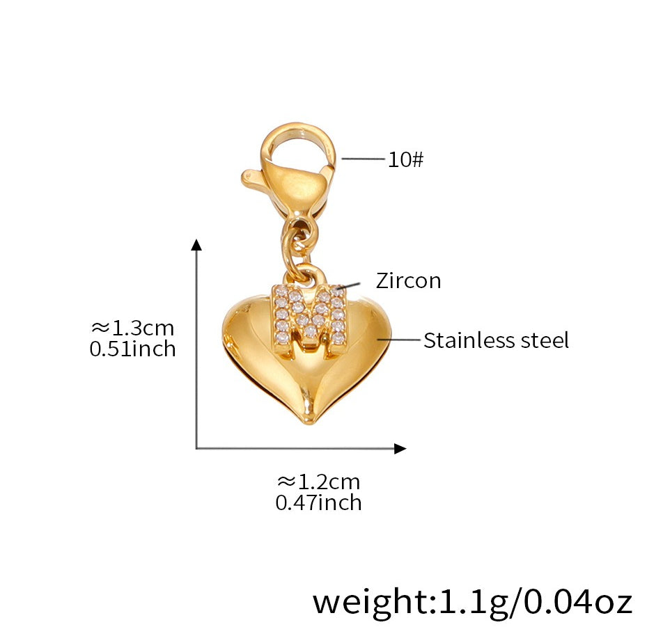 Planderful Stainless Steel Women Love Necklace 18K Plated