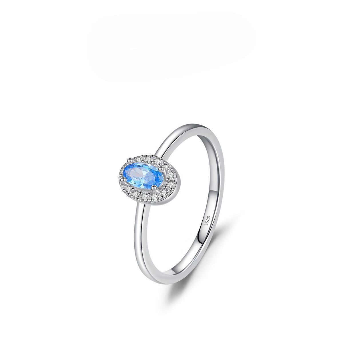 925 Sterling Silver Multicolor Oval Stone Ring