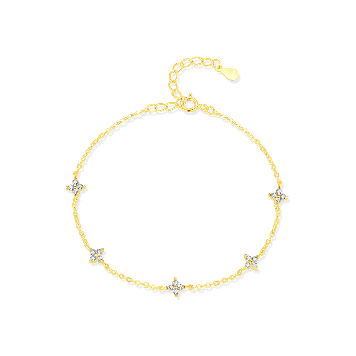 Planderful Everyday Genie Bracelet – Elegant Four-Leaf Clover Design