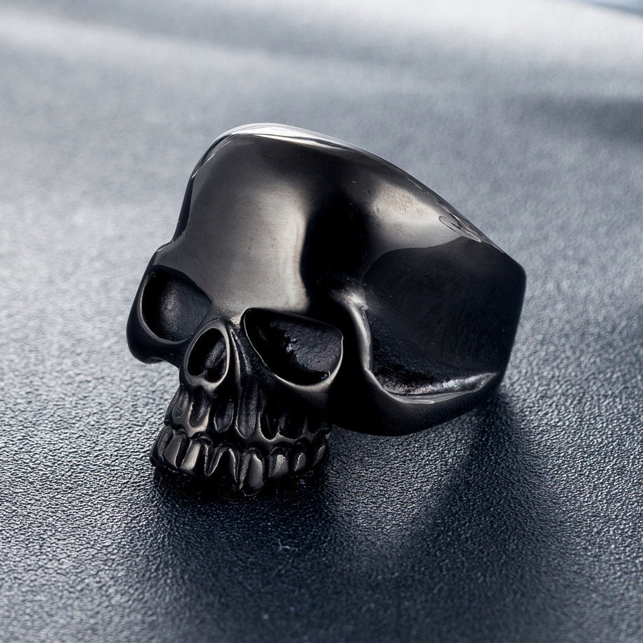 Halloween Punk Skull Titanium Ring for Men