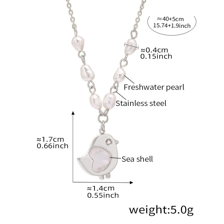 Planderful Freshwater Pearl Necklace Women Gold Plated