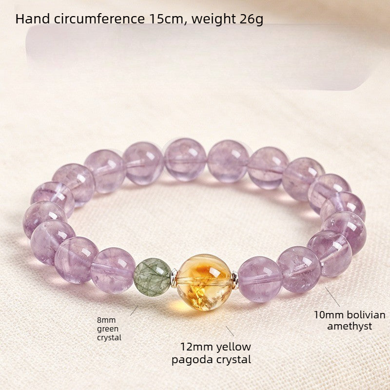 Bolivian Amethyst & Citrine Bracelet