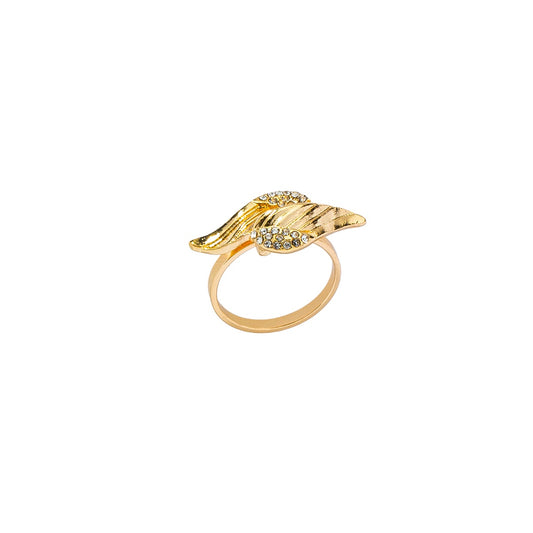 Vienna Verve Metal Relief Ring with Micro-Zircon Accents