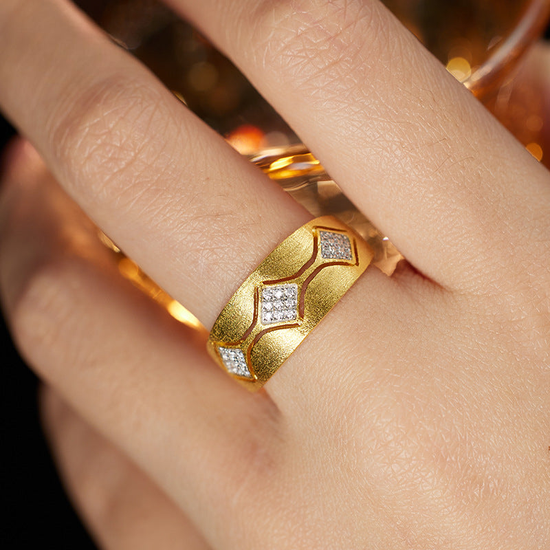 Satin Hand-Brushed 925 Sterling Silver Ring for Women