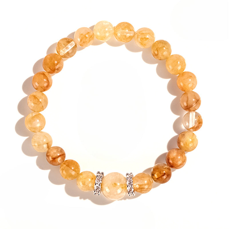 Planderful Fortune's Favor Crystal Bracelet – Luxurious Citrine and Pixiu Design