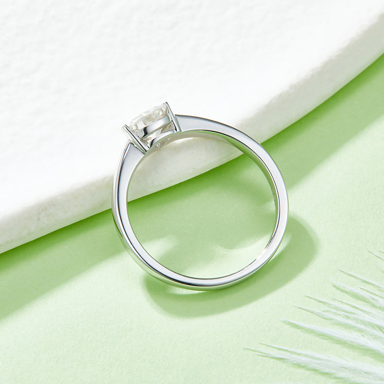 Solitaire 0.5 Carat Triangle Moissanite Engagement Ring