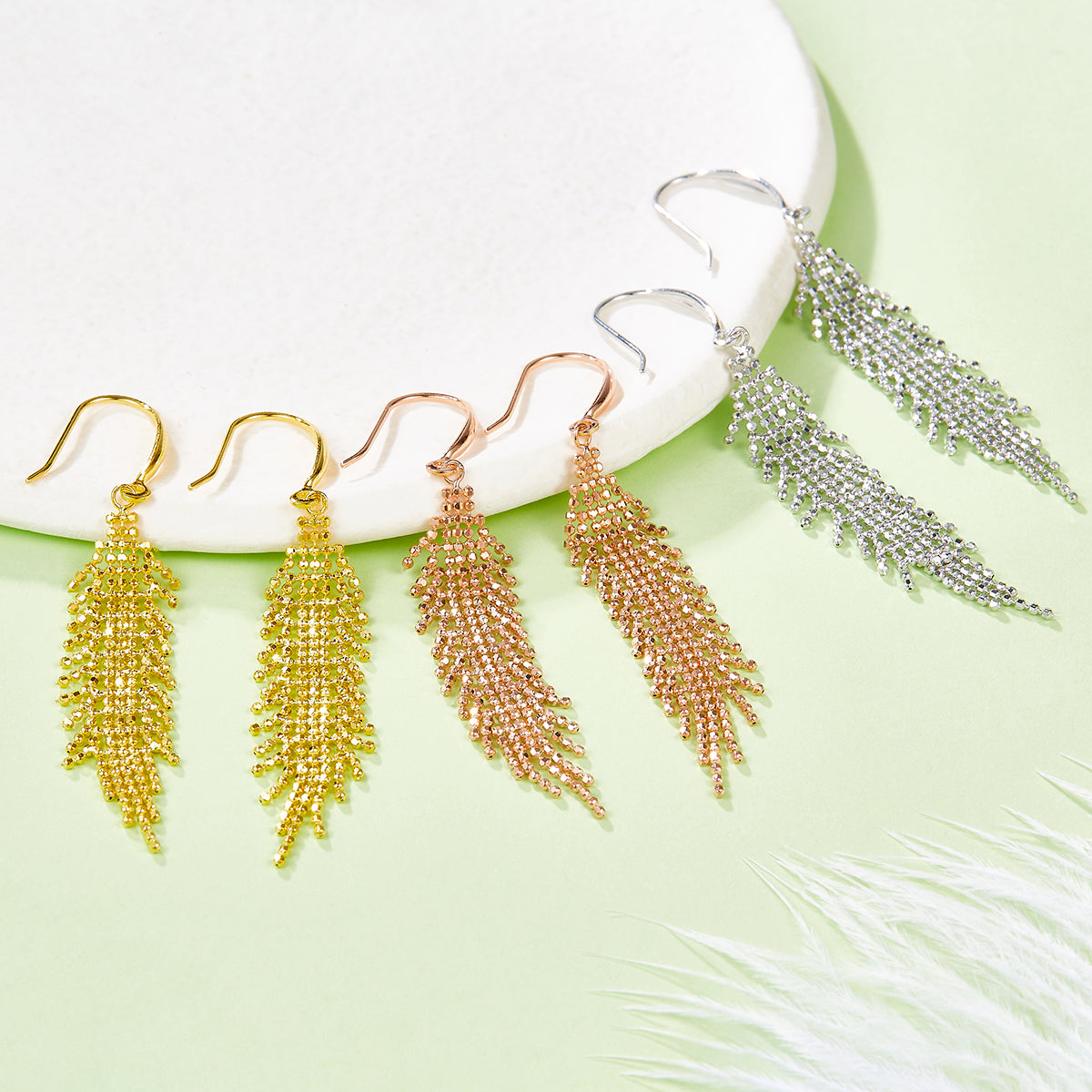 Planderful Handcrafted Sterling Silver Tassel Drop Earrings S925 Italian Craft Everyday Genie Gift For Her