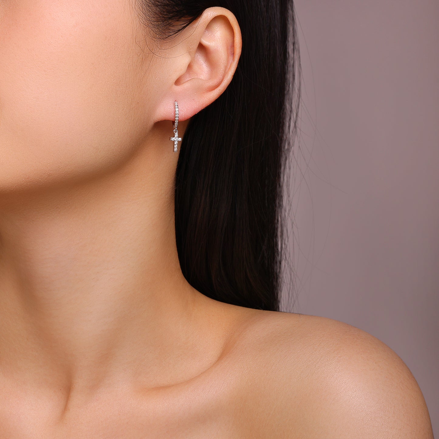 Planderful Moissanite Earrings 0.37ct Sparkling S925 Silver Plated DVVS 3EX For Women