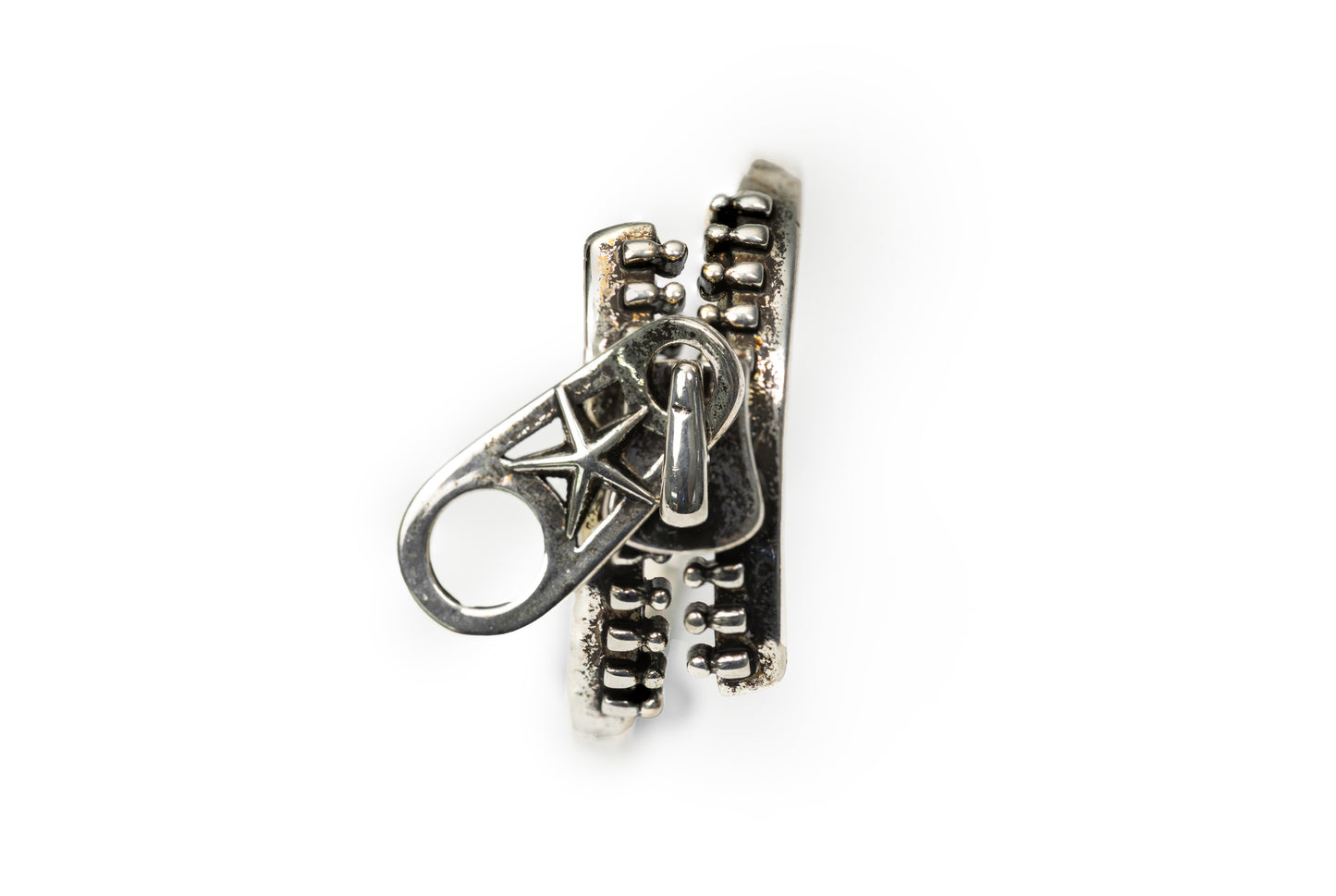 Planderful Classic Zip Ring -Silver Ring for Women